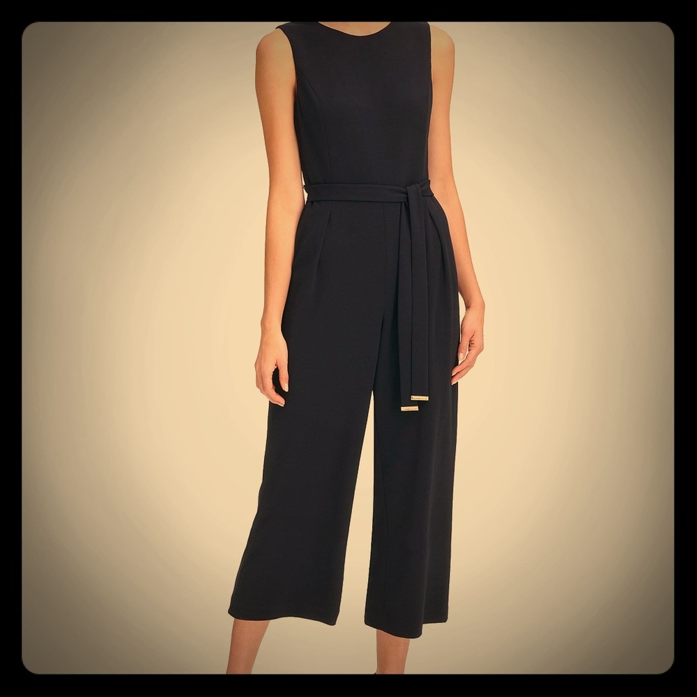 Tommy Hilfiger Belted Cropped Jumpsuit